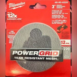 Milwaukee PowerGrid 3” Mesh Sanding Discs